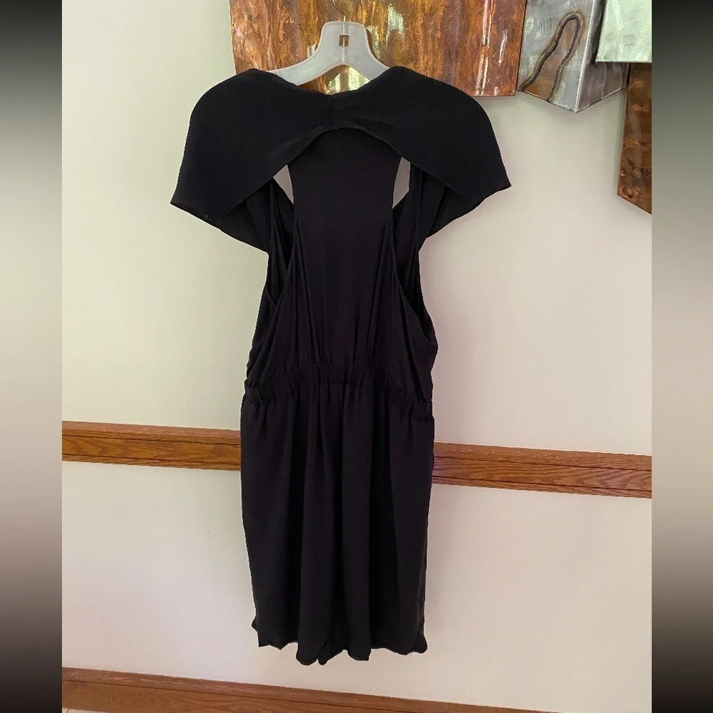 BCBG off the shoulder black dress L
